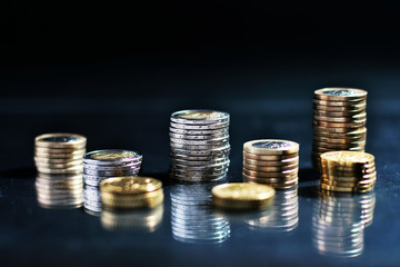 Euro coins.