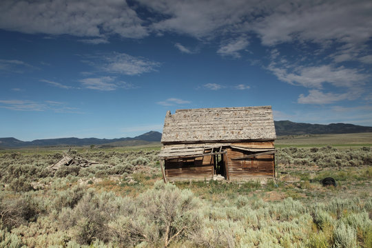 Old house out in rural mountains