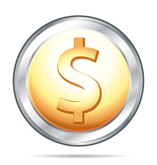 Dollar gold and silver icon