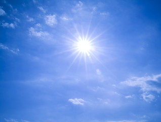 Obraz na płótnie Canvas Sun in the Blue sky