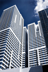 Obraz premium striped multystoried buildings