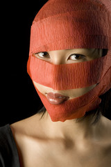 wrapped face