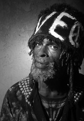 Homeless African American Man on the  Venice Beach Boardwalk