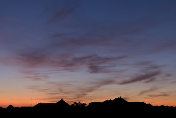 Sunset in the village