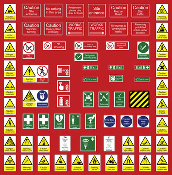 Construction Industry And Office Signs Individually Layered