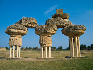 Metaponto. Archeological park. Basilicata.