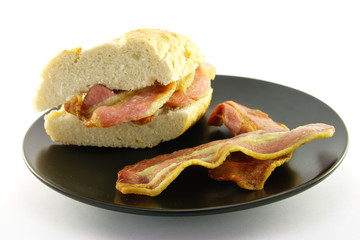 Cooked Breakfast Items on a Plate