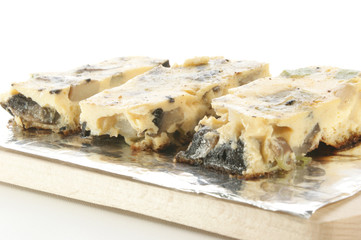 omelet with mushroom and spring onion