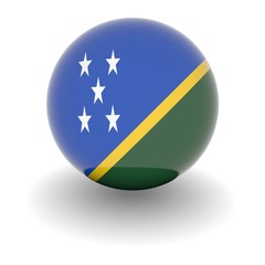 High resolution ball with flag of Solomon Islands