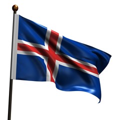 High resolution flag of Iceland