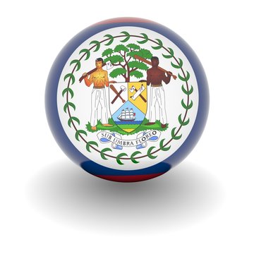 High resolution ball with flag of Belize