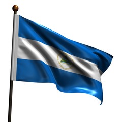 High resolution flag of Nicaragua