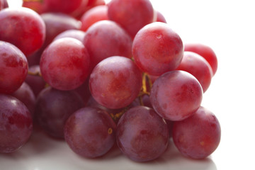 ripe grapes isolated