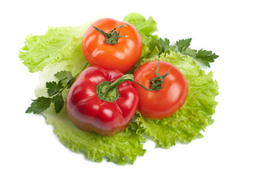 colorful fresh vegetables isolated