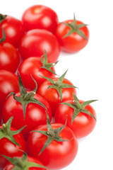 ripe tomatoes background isolated
