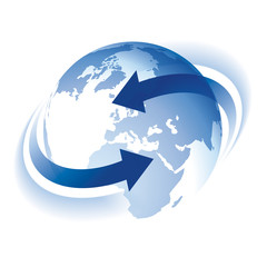 Obraz premium Kommunikation, Business und Logistik