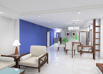 a living room in the apartment