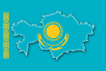 kazakhstan kasachstan flag flagge shape