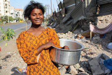 Hungry Streetside Teenager