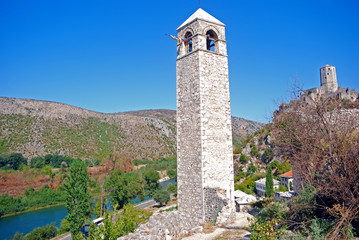 Clock tower, Pocitelj, Bosnia-Herzegovina