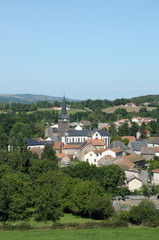 Fototapeta na wymiar Manzat village d'Auvergne
