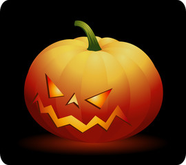 Halloween pumpkin isolated on black