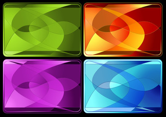 Set of four abstract backgrounds with copy space
