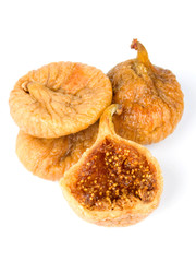 dried figs isolated on white