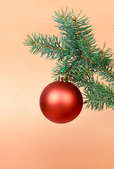 weihnachts-dekoration mit den kugeln