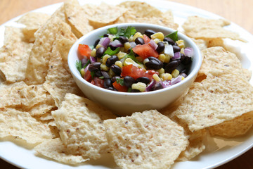 Chips and Black Bean Salsa