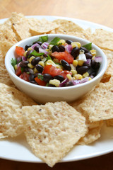 Chips and Black Bean Salsa