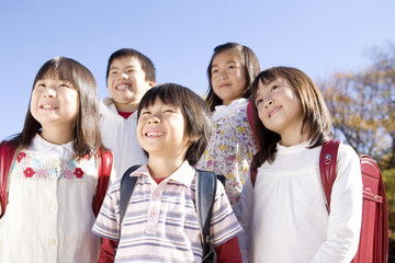 Obraz premium 小学生ポートレート