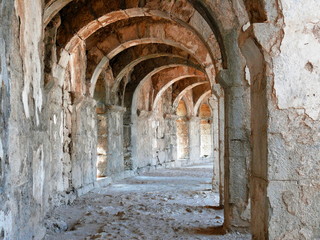 Arch gallery in ancient amphitheater