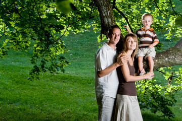 Fototapeta premium Happy perfect young family