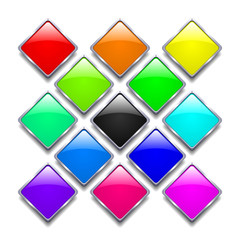 Set of colourful badges