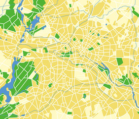 Obraz premium vector map of berlin.