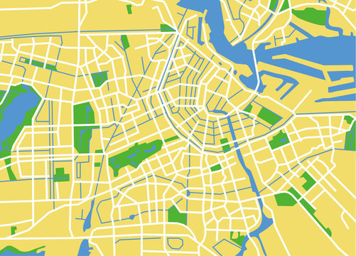 vector map of amsterdam.