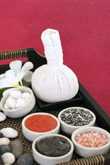 tropical spa and massage set