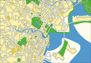 vector map of Singapore.