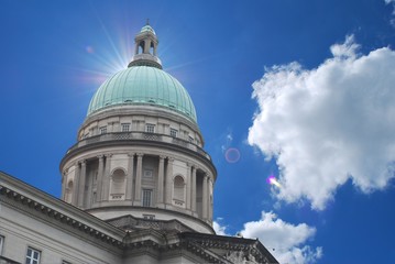 Fototapeta na wymiar Majestic, supreme court with bright sky background