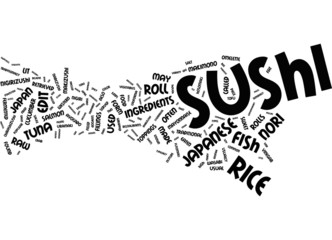Sushi word cloud