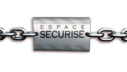 Espace sécurisé fond blanc