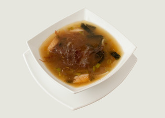 French onion soup with fish