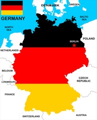 Fototapeta premium Germany Map