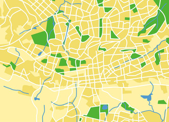 Fototapeta premium Vector map of Johannesburg.