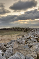Breakwater in Morecambe Bay