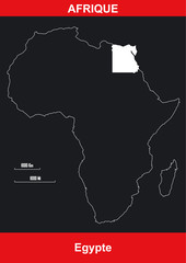 Carte Afrique - Egypte - Vectoriel