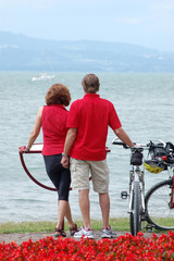 Ciclisti sul Lago di Costanza