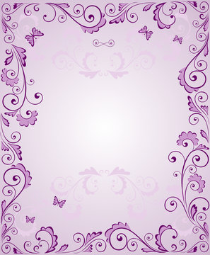 Purple greeting frame