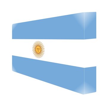 brique glassy avec drapeau argentine argentina